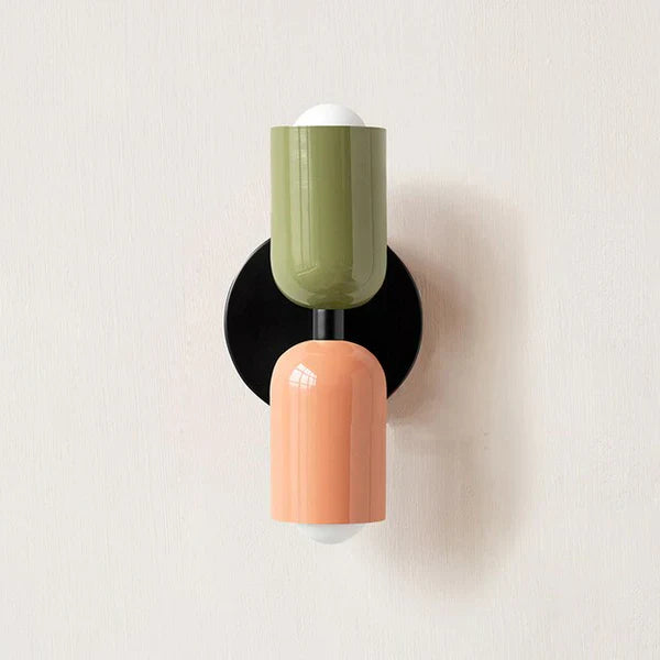 Double LED Wall Lamps - DualGlow-Green / Pink-Nora Luxe