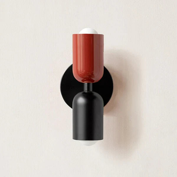 Double LED Wall Lamps - DualGlow-Red / Black-Nora Luxe