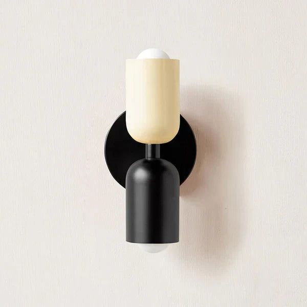 Double LED Wall Lamps - DualGlow-White / Black-Nora Luxe