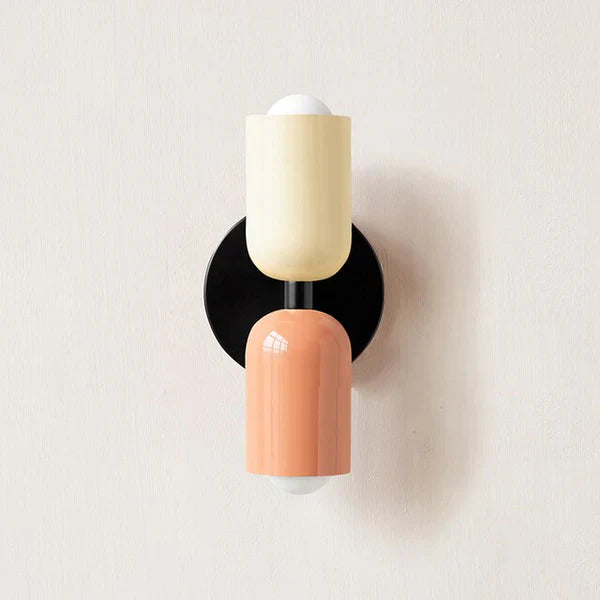 Double LED Wall Lamps - DualGlow-White / Pink-Nora Luxe