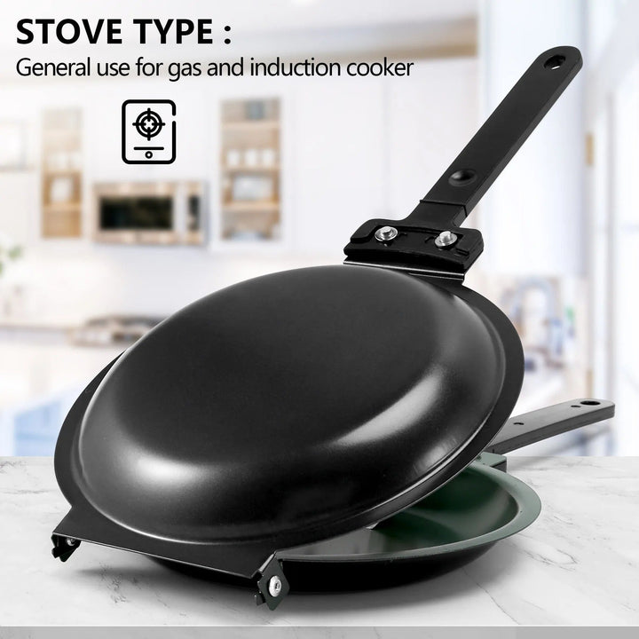Double-Sided Non-Stick Pan - FlipMaster-Black-Nora Luxe