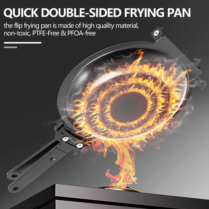 Double-Sided Non-Stick Pan - FlipMaster-Black-Nora Luxe