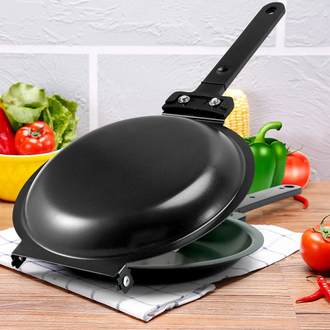 Double-Sided Non-Stick Pan - FlipMaster-Black-Nora Luxe