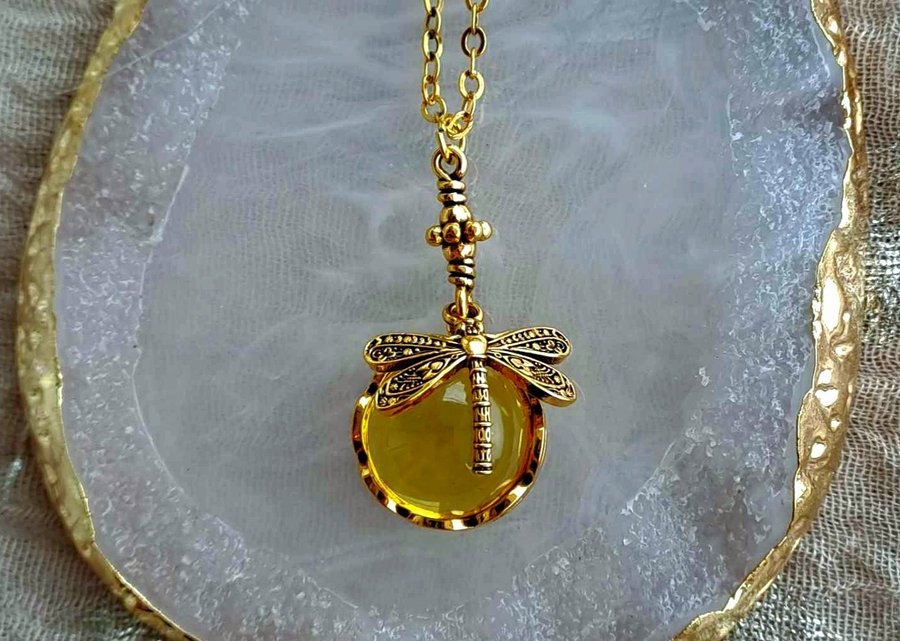 Dragonfly Moonstone Necklace | Elegant Jewellery for Women-Blue-Nora Luxe
