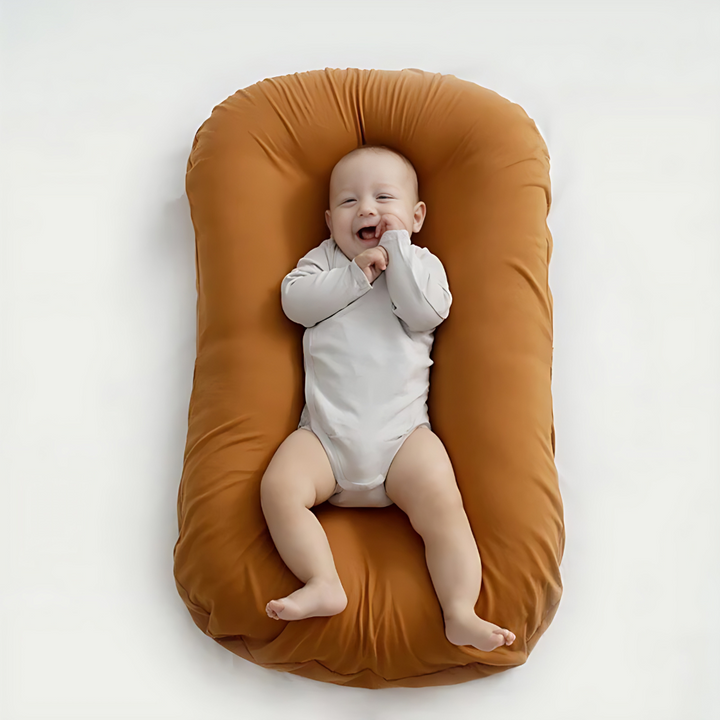 DreamNest Baby Pillow-Brown-Nora Luxe