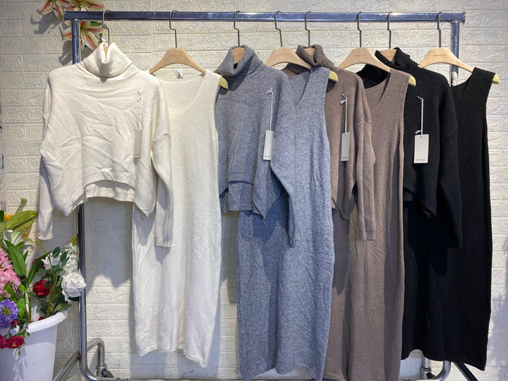 Dress & Sweater Set – Noémie-Gray-XS-Nora Luxe