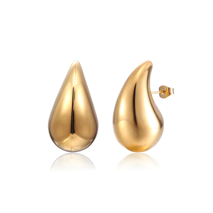 Droplet-shaped Earrings - GlimmerDrops-Gold-0.91 in-Nora Luxe