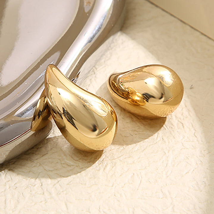 Droplet-shaped Earrings - GlimmerDrops-Gold-0.91 in-Nora Luxe