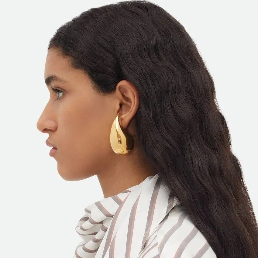 Droplet-shaped Earrings - GlimmerDrops-Gold-0.91 in-Nora Luxe