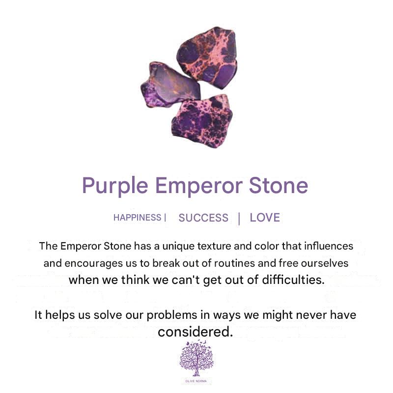 Droplet-shaped Emperor Stone Earrings - Amara-Purple-Nora Luxe