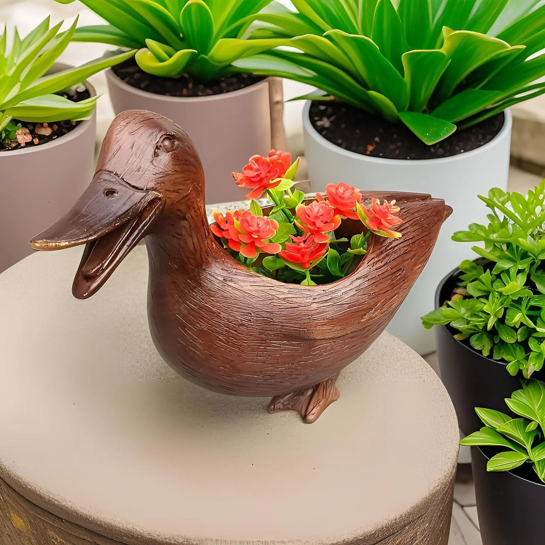 Duck Statue Flowerpot - QuackyPlanter-Nora Luxe