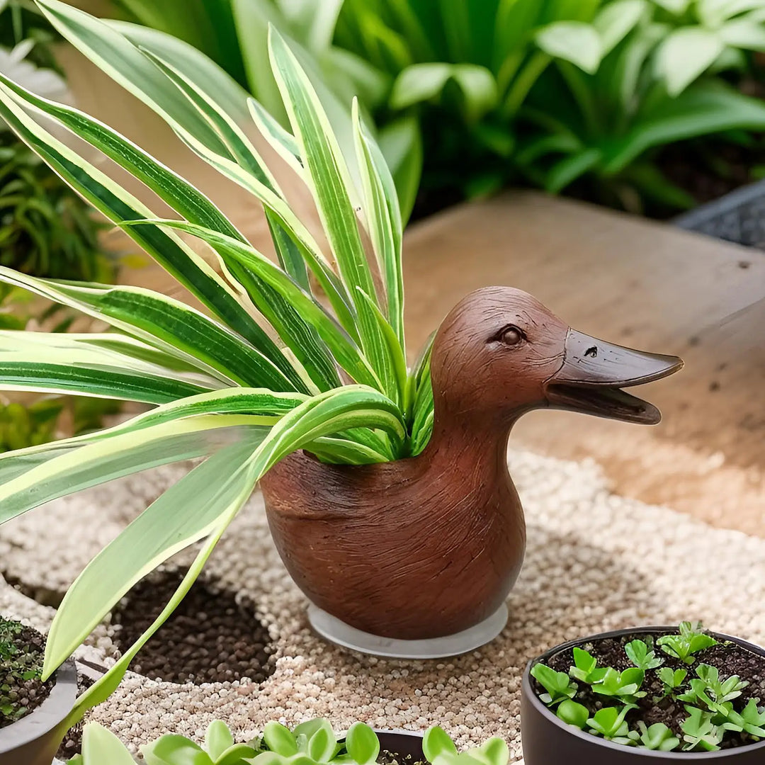 Duck Statue Flowerpot - QuackyPlanter-Nora Luxe