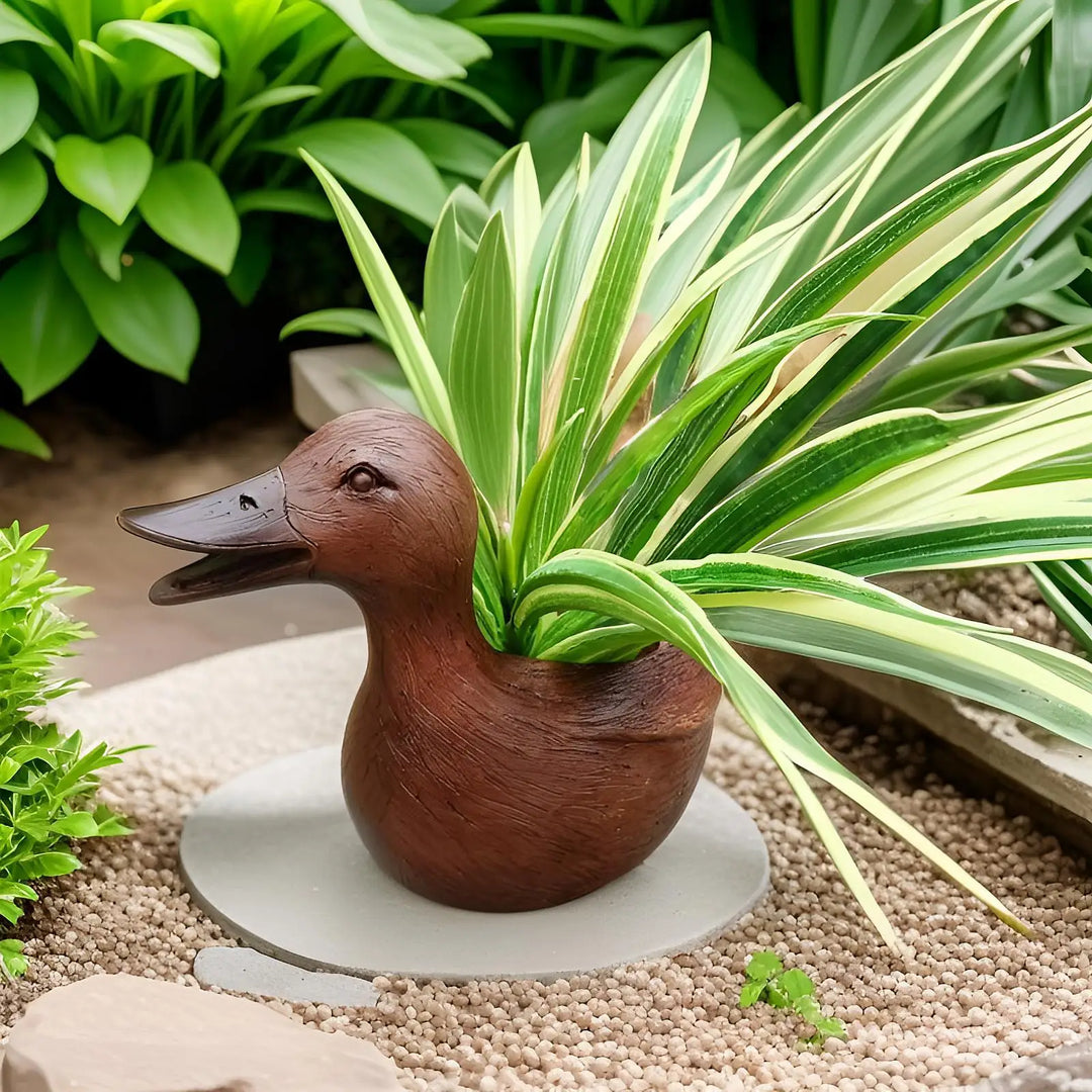 Duck Statue Flowerpot - QuackyPlanter-Nora Luxe