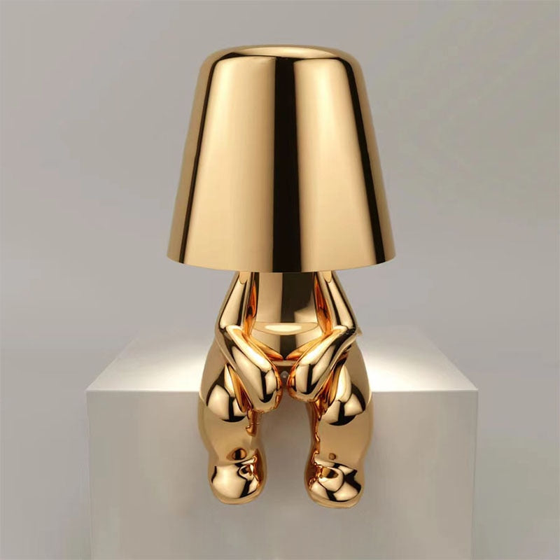 DudeLamp-Sitting Gold-Nora Luxe