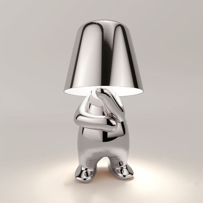 DudeLamp-Thinking in Silver-Nora Luxe