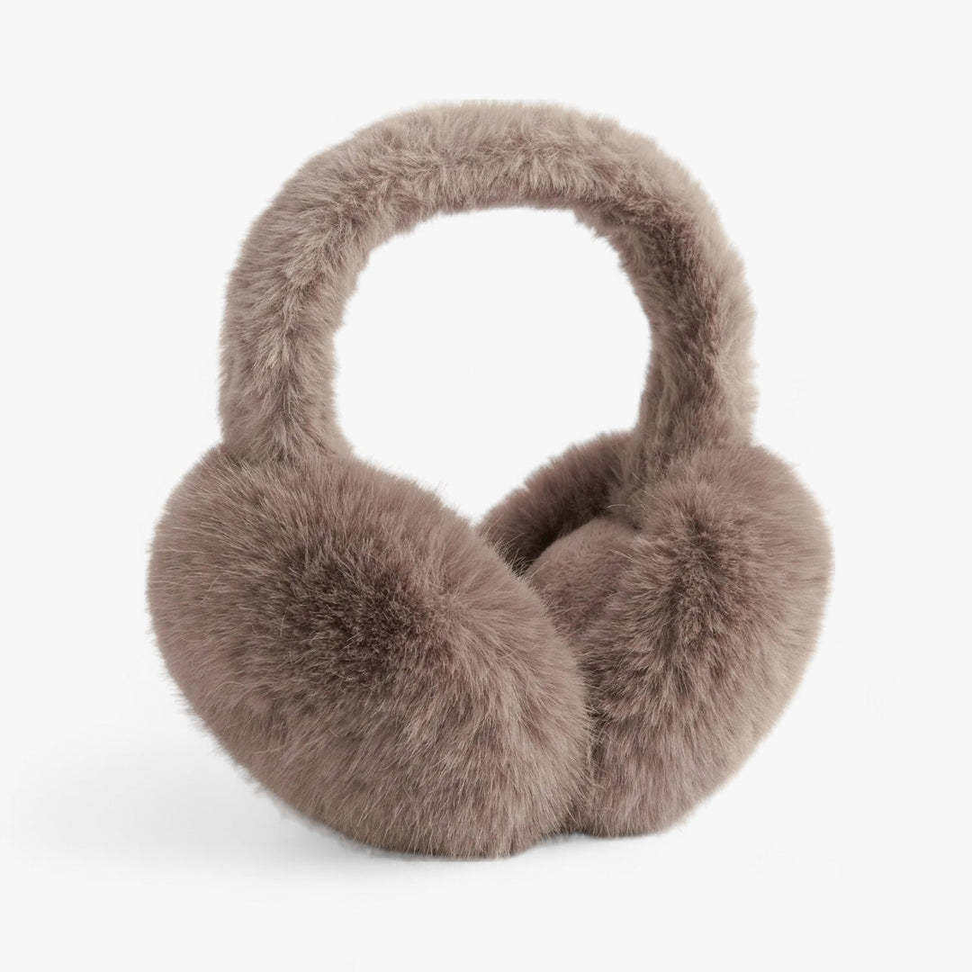 Ear warmers in faux fur | Winter Luxury and Warmth - Luna-Dark Brown Long-Nora Luxe
