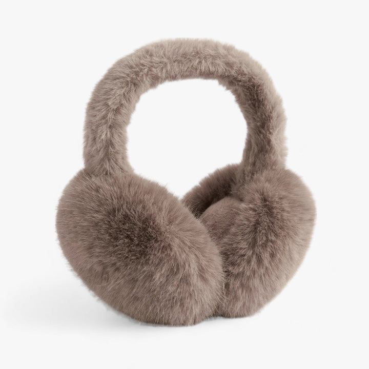 Ear warmers in faux fur | Winter Luxury and Warmth - Luna-Dark Brown Long-Nora Luxe