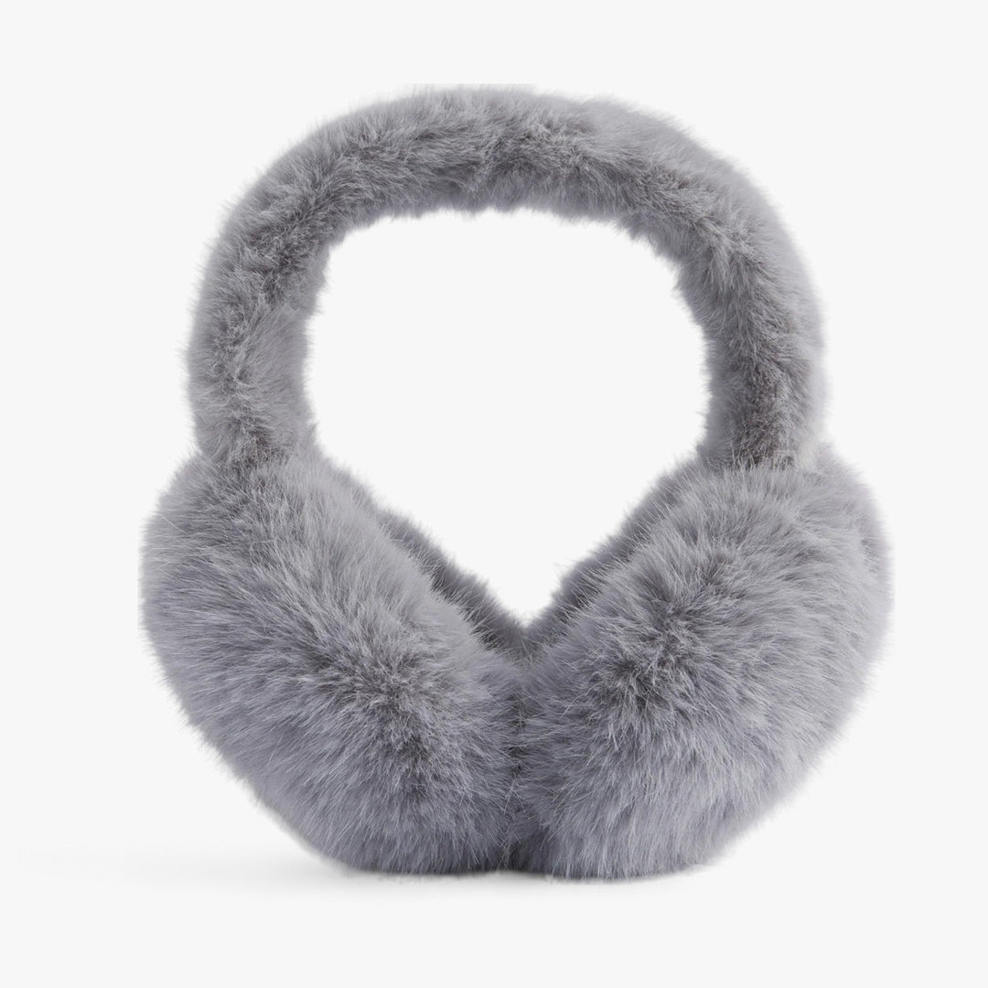 Ear warmers in faux fur | Winter Luxury and Warmth - Luna-Gray Long Hair-Nora Luxe