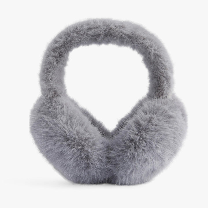 Ear warmers in faux fur | Winter Luxury and Warmth - Luna-Gray Long Hair-Nora Luxe