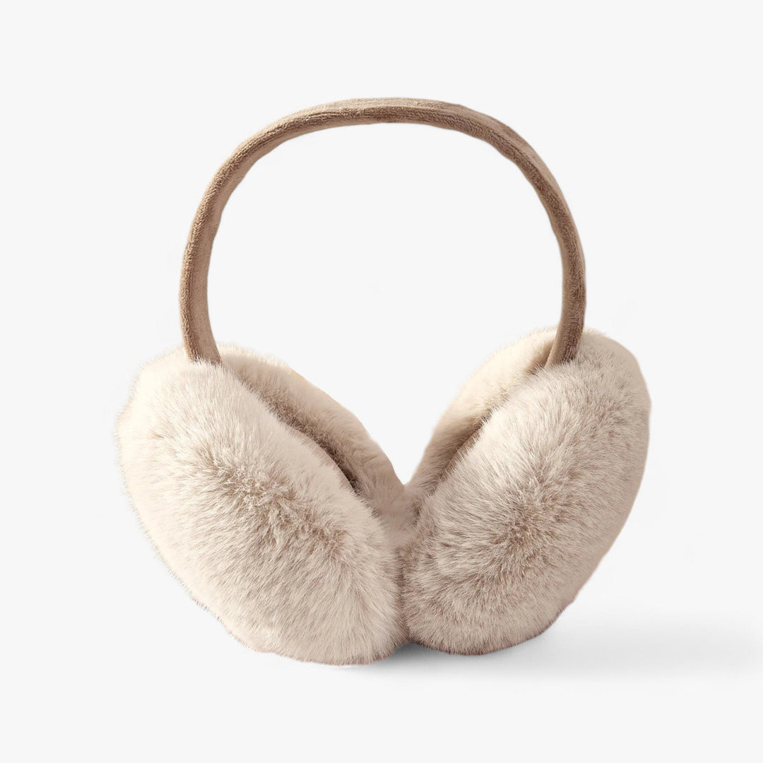 Ear warmers in faux fur | Winter Luxury and Warmth - Luna-Light Brown-Nora Luxe