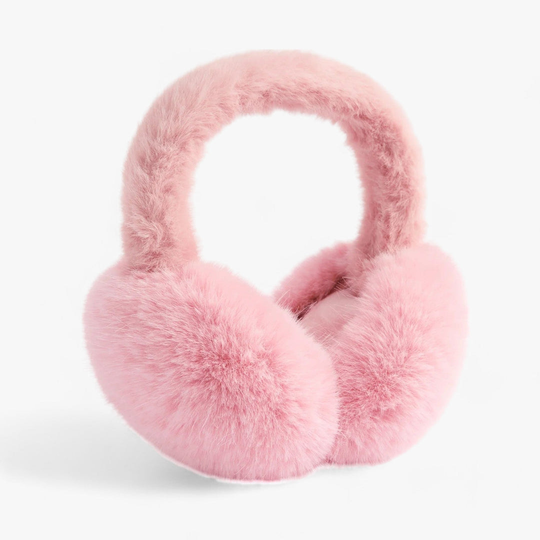 Ear warmers in faux fur | Winter Luxury and Warmth - Luna-Pink Long Hair-Nora Luxe