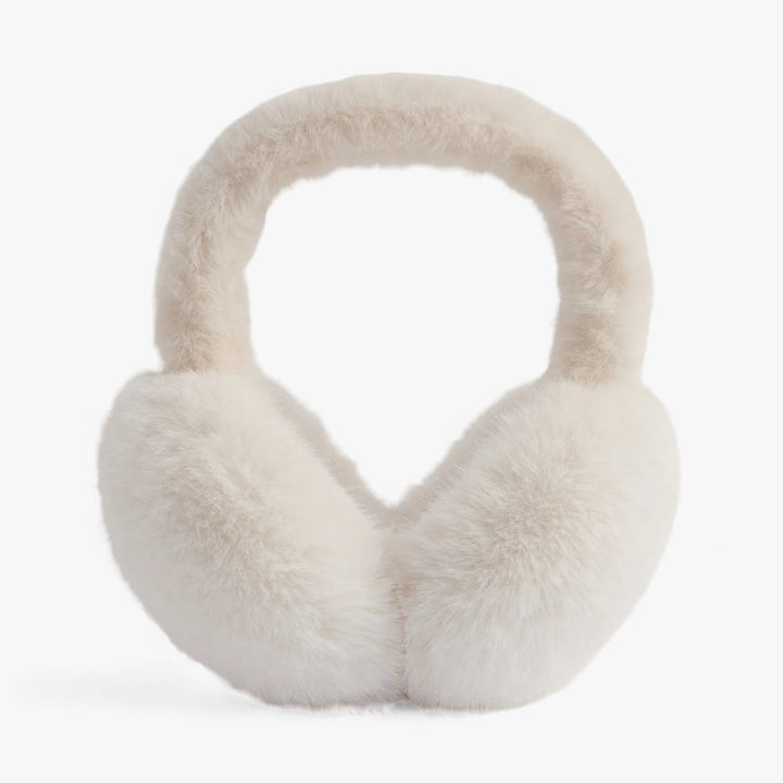Ear warmers in faux fur | Winter Luxury and Warmth - Luna-White Long Hair-Nora Luxe