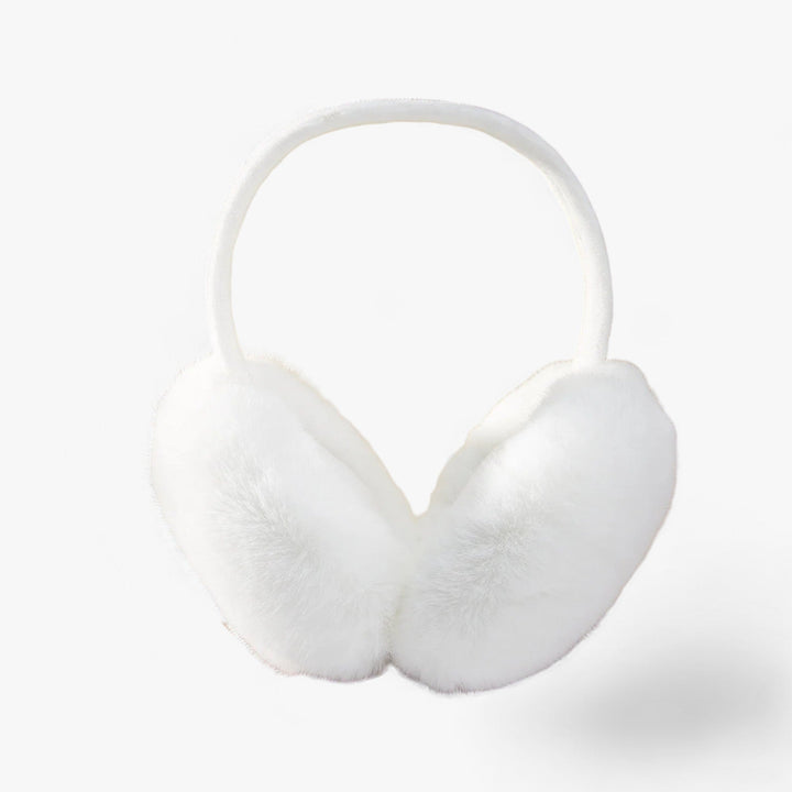 Ear warmers in faux fur | Winter Luxury and Warmth - Luna-White-Nora Luxe