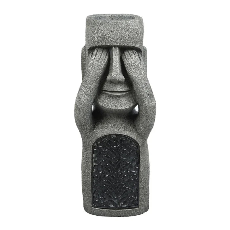 Easter Island Pot Plant Figure with LED Light - MoaiGlow-A-Nora Luxe