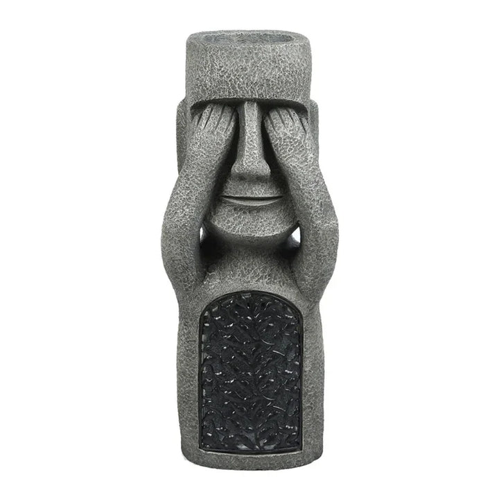 Easter Island Pot Plant Figure with LED Light - MoaiGlow-A-Nora Luxe