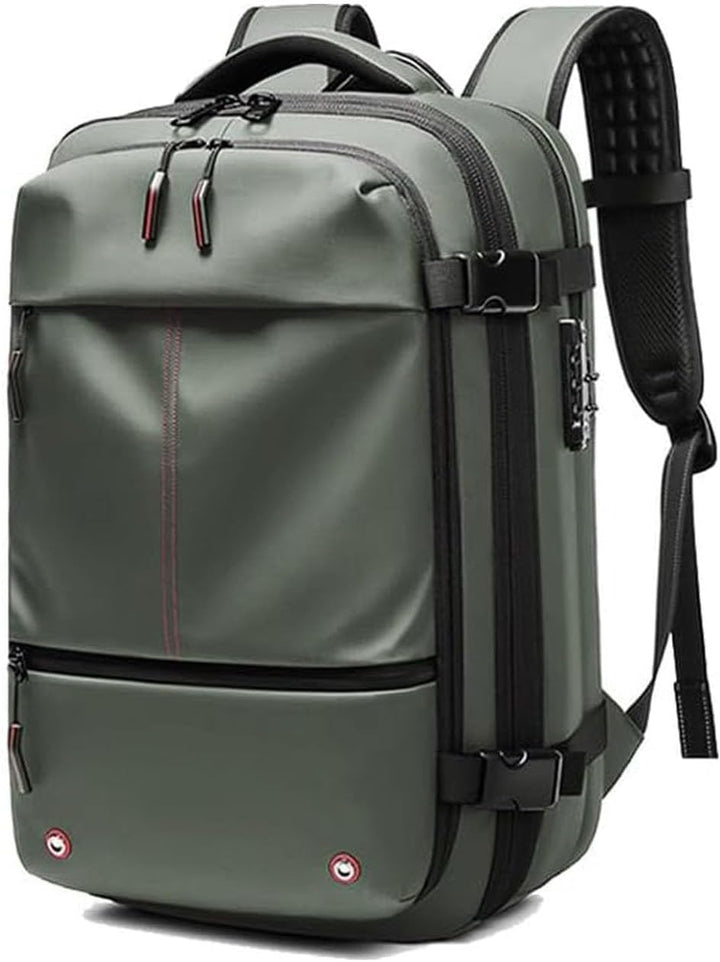 Expandable Compression Travel Backpack with Anti-Theft Lock & Wet Compartment