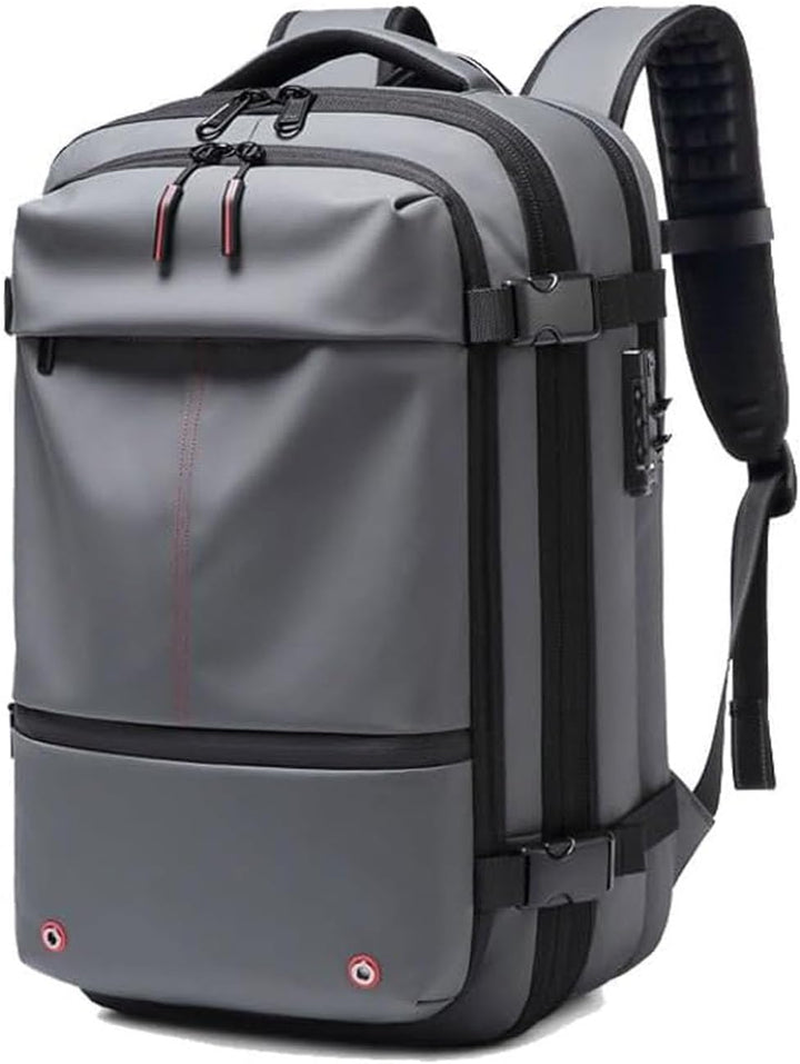 Expandable Compression Travel Backpack with Anti-Theft Lock & Wet Compartment