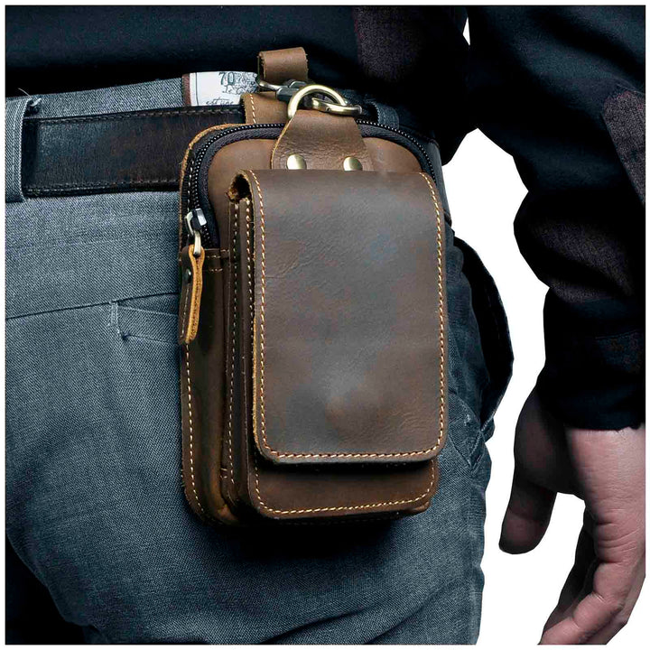 Genuine Leather Men’s Waist Pack