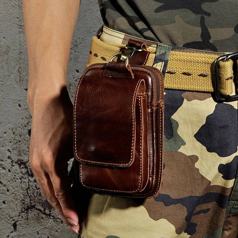 Genuine Leather Men’s Waist Pack
