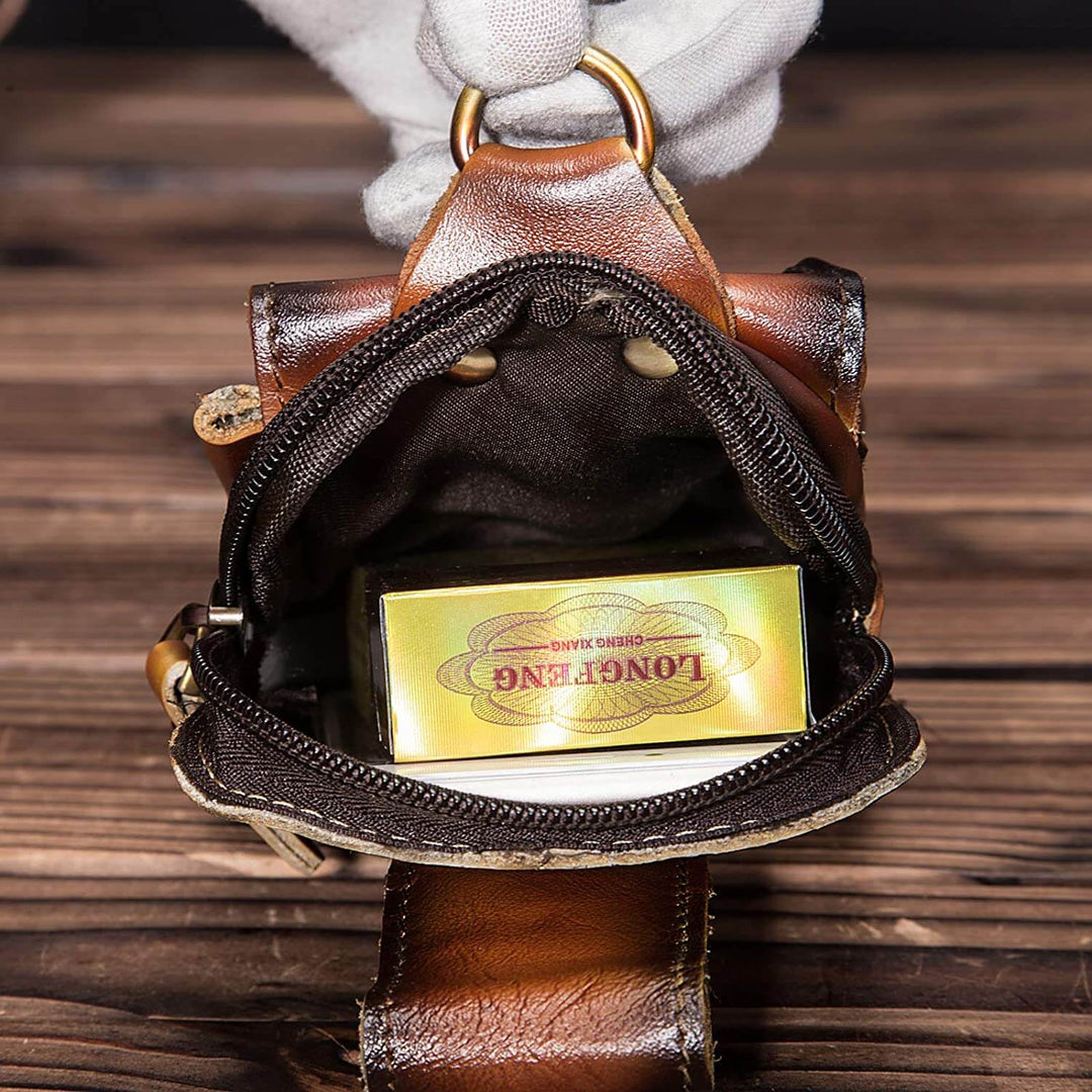 Genuine Leather Men’s Waist Pack