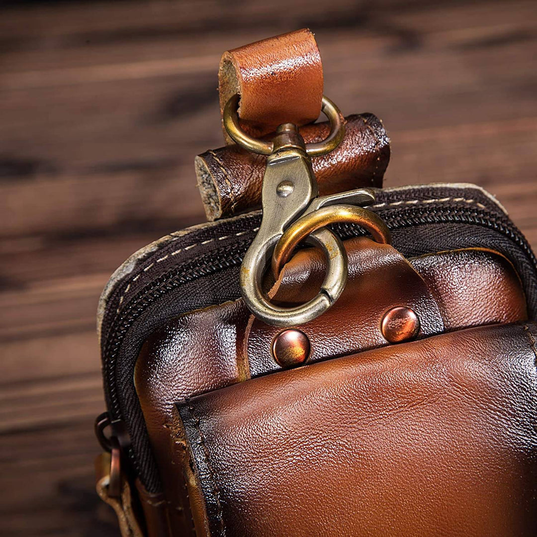 Genuine Leather Men’s Waist Pack