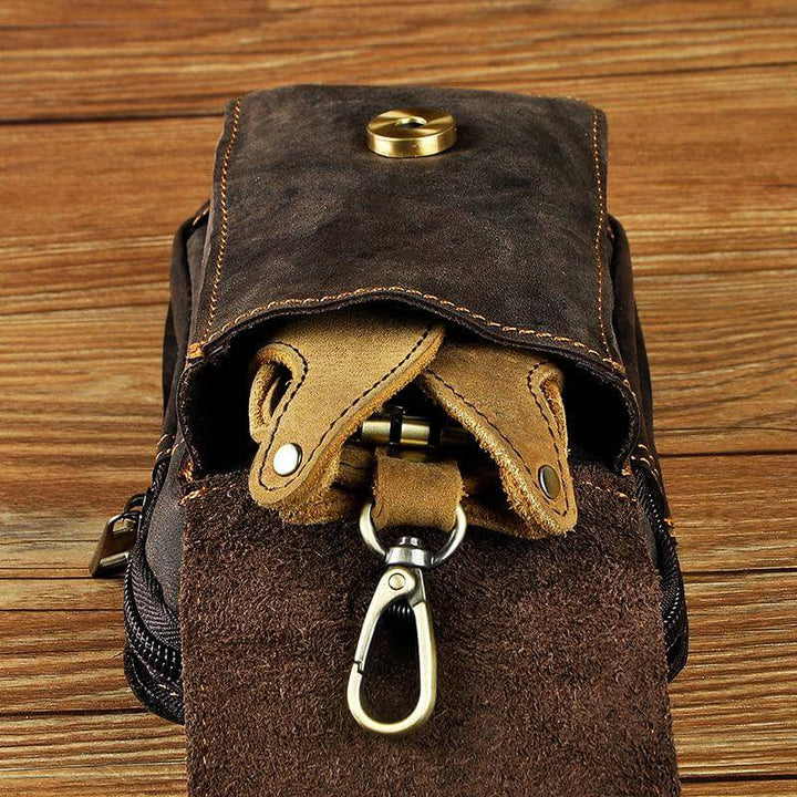 Genuine Leather Men’s Waist Pack