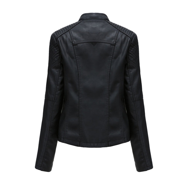 Elani - Trendy Leather Jacket for Women-Black-S-Nora Luxe
