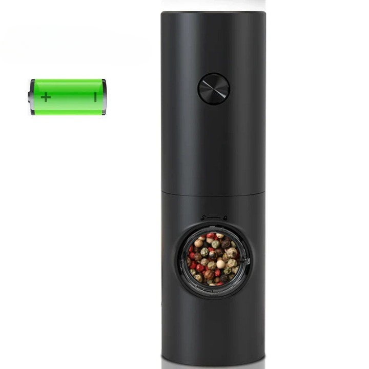 Electric Pepper and Salt Mill Set - SpiceLite-Black-Nora Luxe