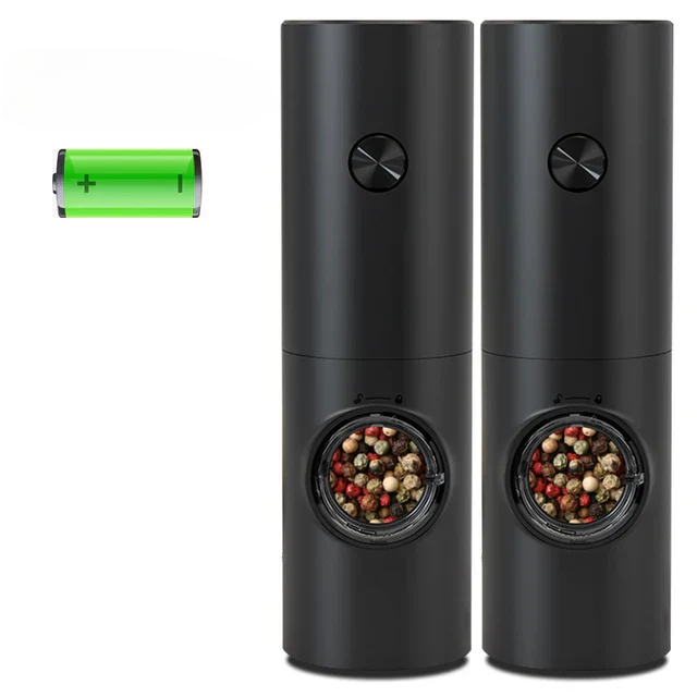 Electric Pepper and Salt Mill Set - SpiceLite-Black without a base-Nora Luxe