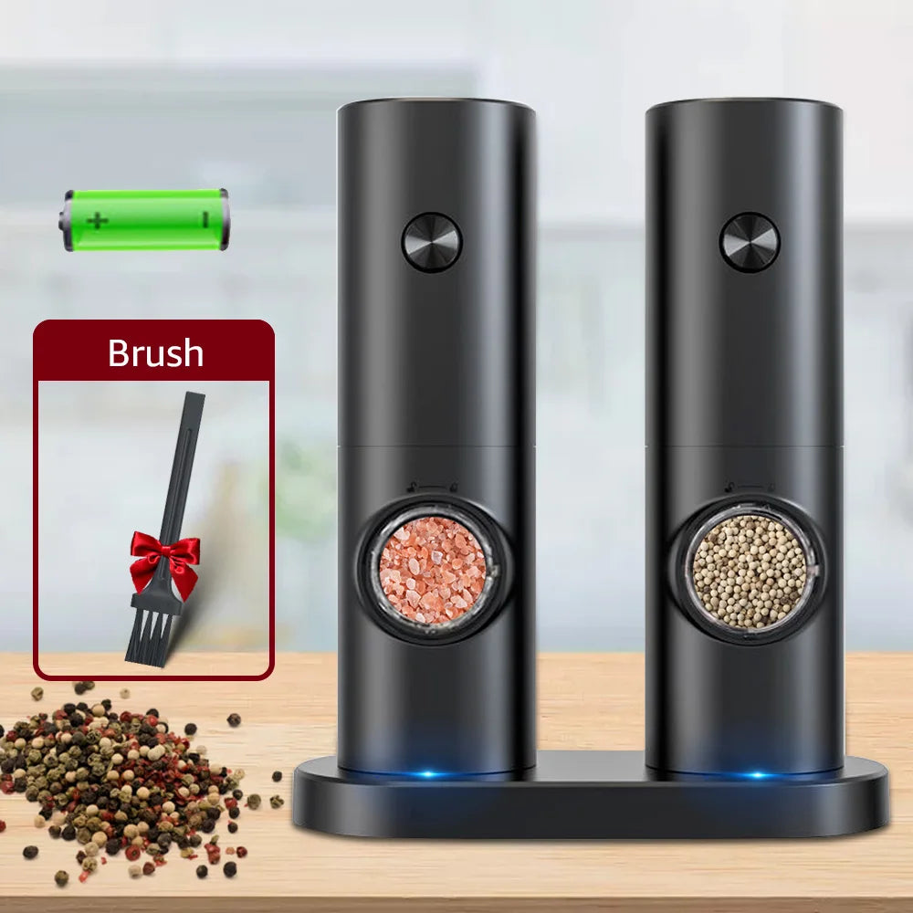 Electric Pepper and Salt Mill Set - SpiceLite-Black without a base-Nora Luxe