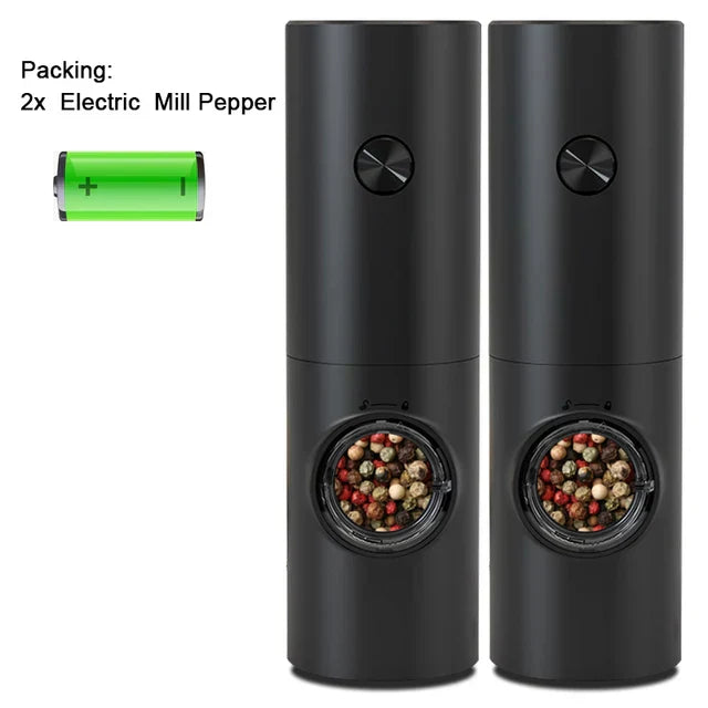 Electric Pepper and Salt Mill Set - SpiceLite-Black without a base-Nora Luxe