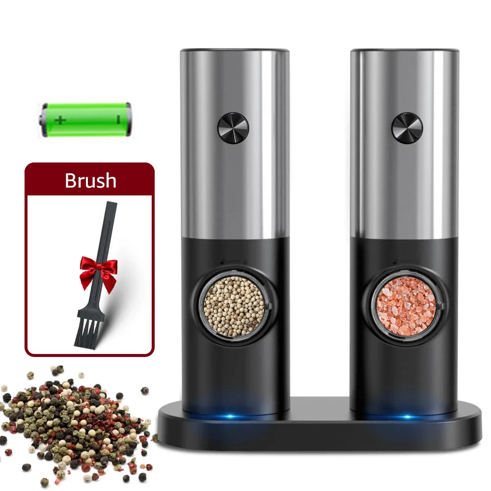 Electric Pepper and Salt Mill Set - SpiceLite-Black without a base-Nora Luxe