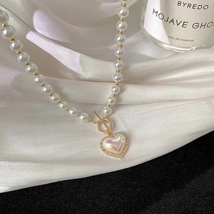 Elegance in Flight Pearl Necklace-Nora Luxe