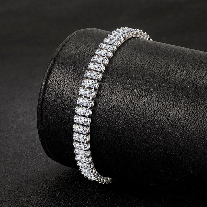 Elegant 925 Silver Bracelet with Crystals-Nora Luxe