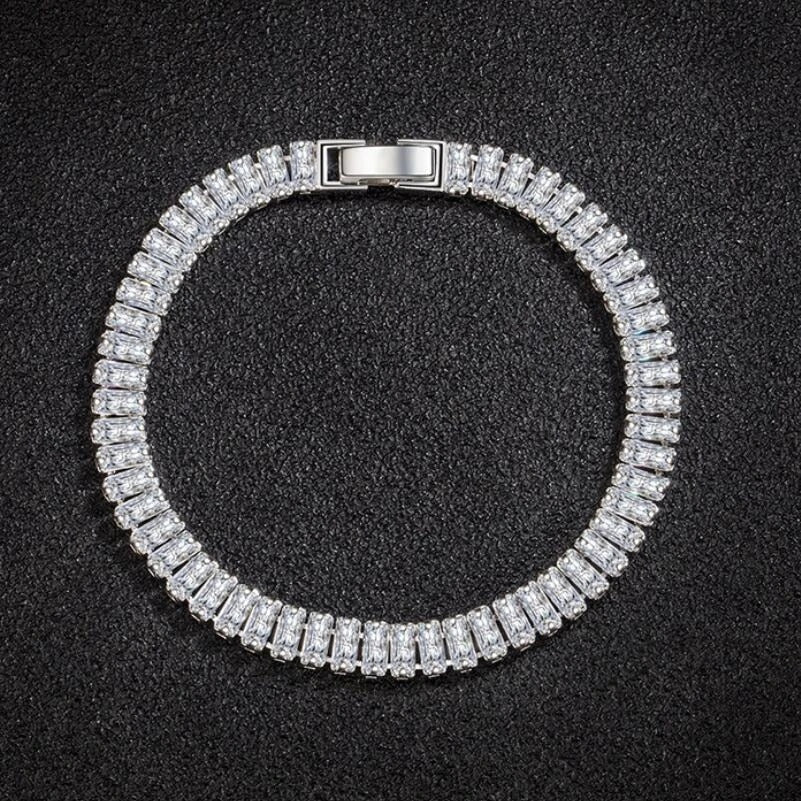 Elegant 925 Silver Bracelet with Crystals-Nora Luxe