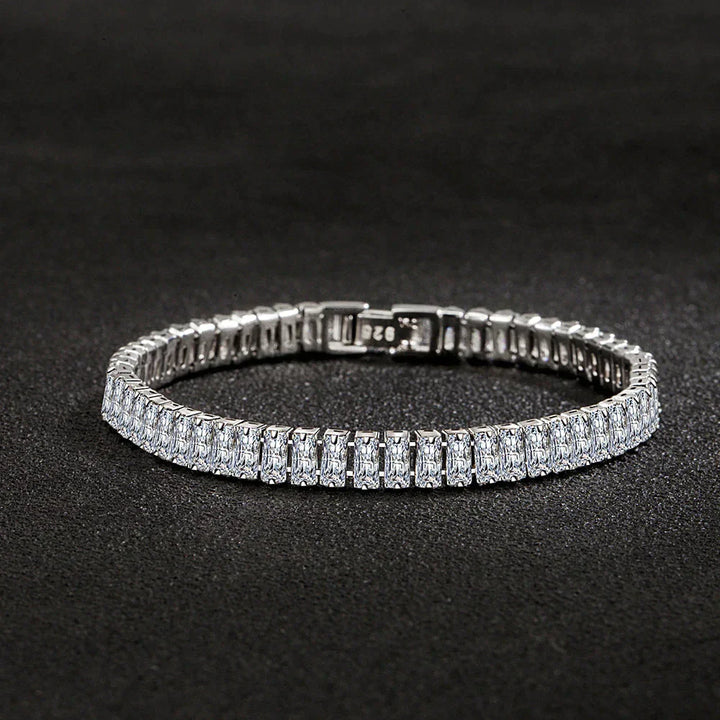 Elegant 925 Silver Bracelet with Crystals-Nora Luxe