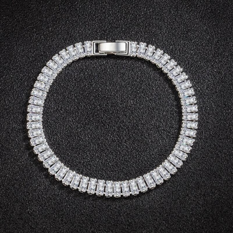Elegant 925 Silver Bracelet with Crystals-Nora Luxe