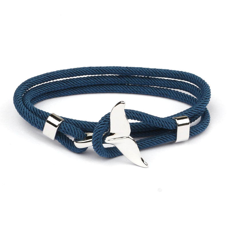Elegant Anchor Bracelet | Nautical Charm | Adjustable Fit-Fishtail - Black-Nora Luxe