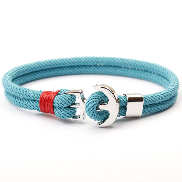 Elegant Anchor Bracelet | Nautical Charm | Adjustable Fit-Fishtail - Black-Nora Luxe