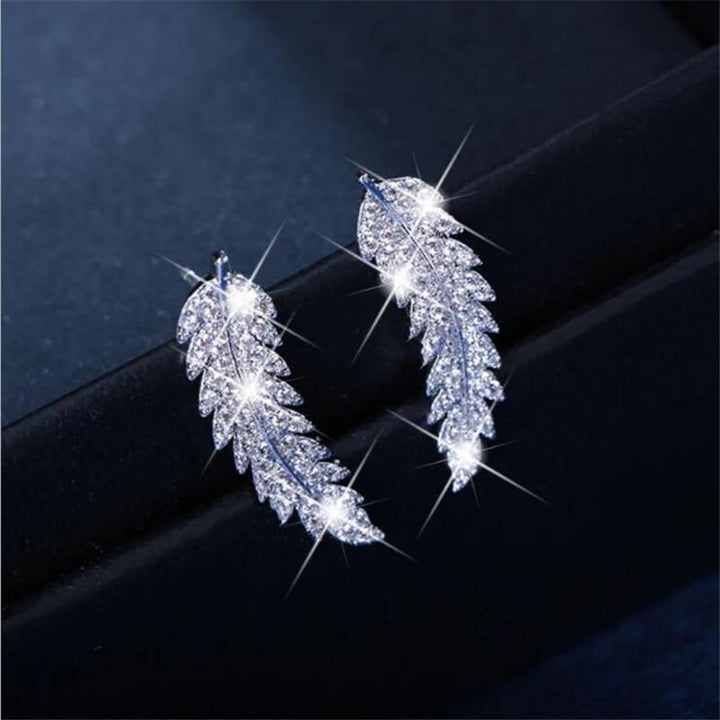 Elegant Angel Wing Earrings | Sterling Silver Dangle Jewellery-Gold-Nora Luxe